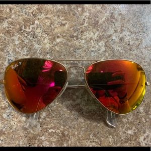Ray Bans Red Lens Aviator